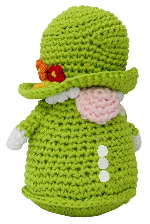 Knit Knacks Queeny the Gnome Queen Organic Cotton Small Dog Toy